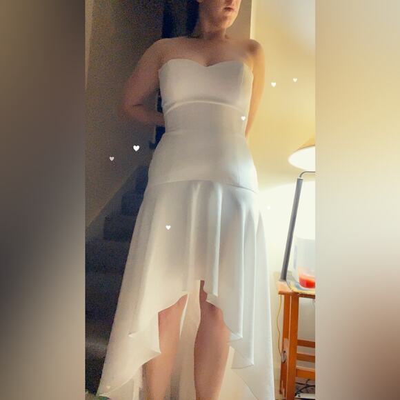 BCBGMaxAzria high low maxi dress white - Picture 1 of 13